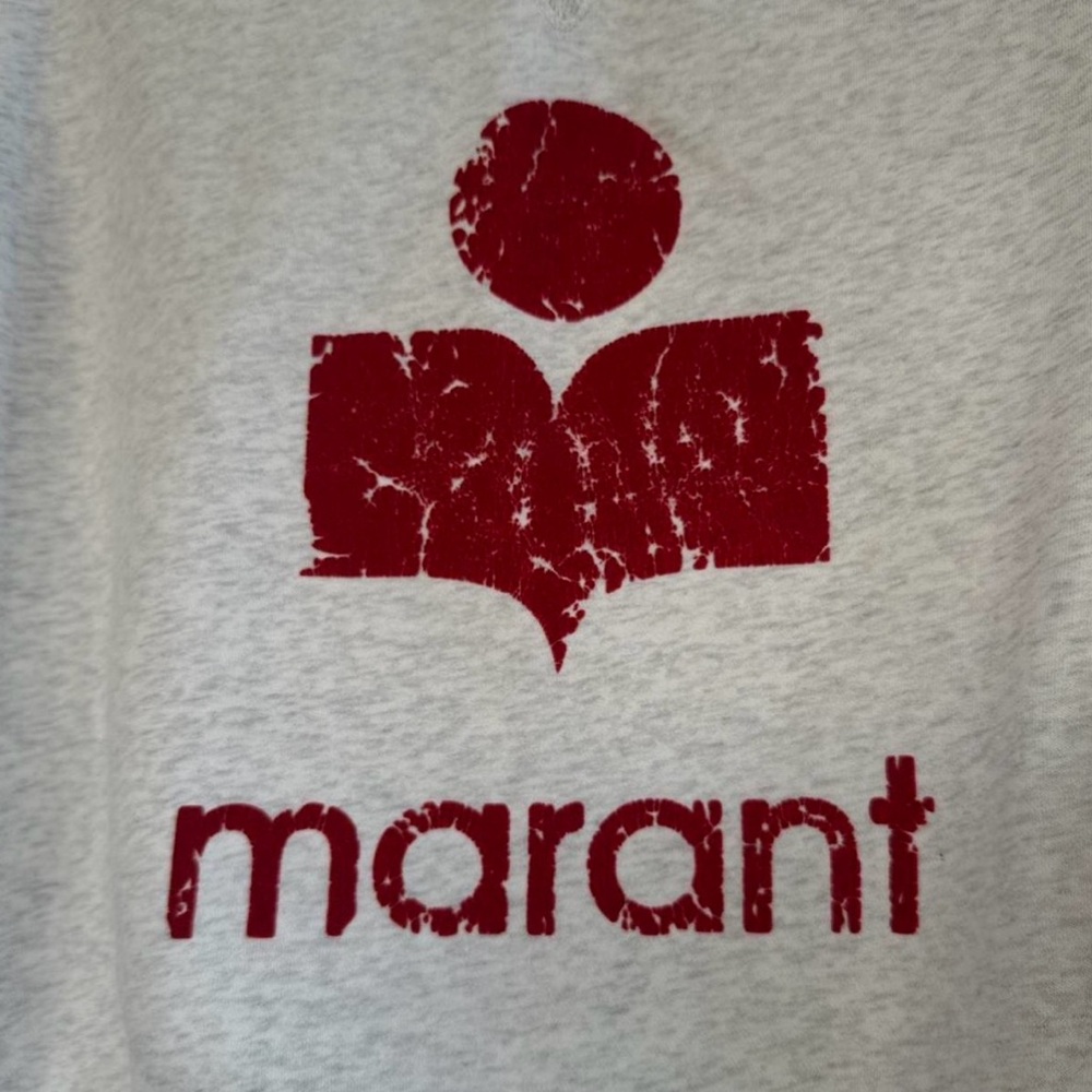 Isabel Marant Gray sweatshirt with Red Logo - Picture 2 of 5